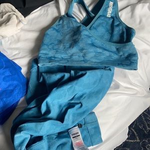 Blue Camo Bra and Leggings GYMSHARK